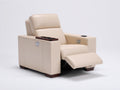 Fauteuil relax - similicuir - 99 x 93 x 105 cm - beige sable - style moderne
