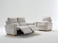 Ensemble de canapés - Cuir - 184 x 97 x 103cm - Blanc cassé - Style contemporain