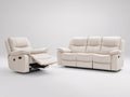 Ensemble de canapés - Tissu - 218 x 98 x 104cm - Blanc cassé - Style contemporain