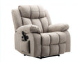 Fauteuil relax - tissu - 102 x 97 x 109 cm - beige grège - style confortable